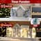 Glitzhome; Glitzhome® Lighted Wooden Snowy Village Christmas Table Décor; Category:Christmas Tabletop Decor; Image:8